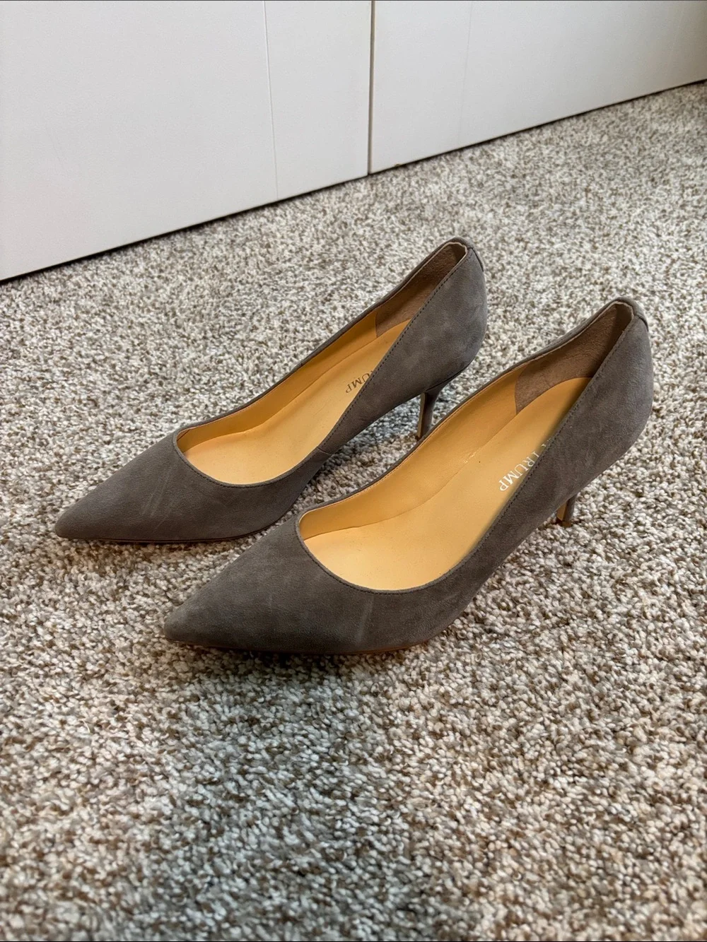 Ivanka Trump Classic Gray Pointed-Toe Suede Pumps - Women - Picture 1 of 4